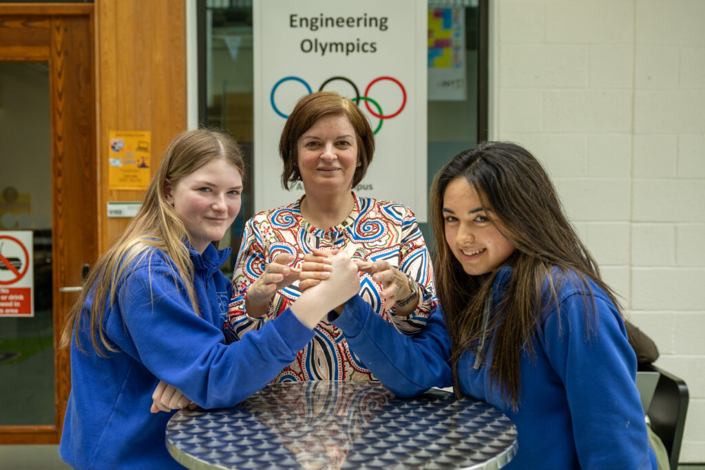 L2R_Juliet o’ hara - Our Lady's Bower Secondary School, Colette Breheny, Programme Coordinator & Lecturer, Polymer & Mechanical Engineering, Amy Fagg - Our Lady's Bower Secondary School,