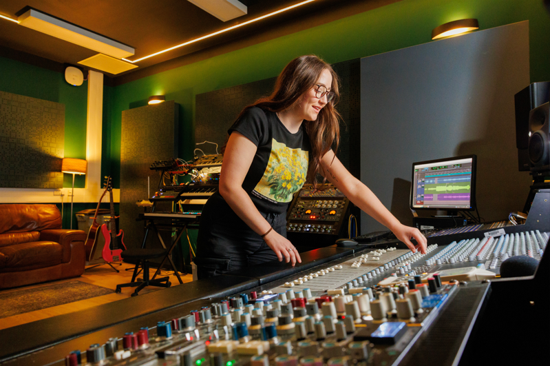 Annya Coyle is a Year 4 Music and Sound Engineering student from Lecarrow, Co. Roscommon. Photo: Jeff Harvey