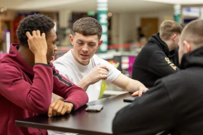 TUS Athlone Students in canteen