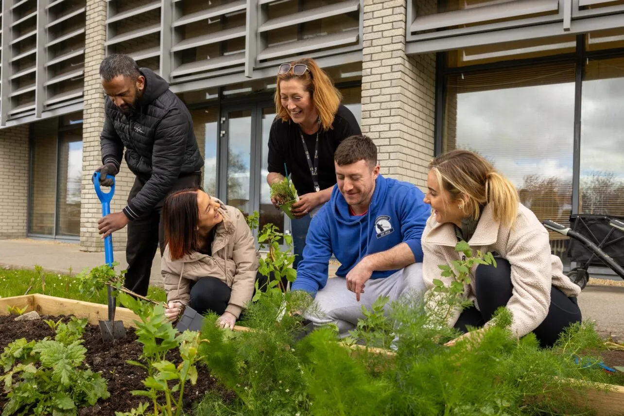 Pictured: (L2R) Jean Chauremootoo, TUS Student; Geraldine Collins TUS Student; Gayle Tarmey TUS Lecturer; Christopher Smith, TUS Student; Kate O'Brien, TUS Student. Photo: Nathan Cafolla.